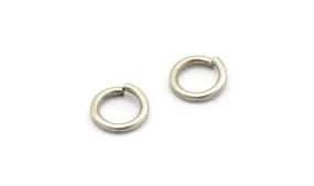 10mm Jump Rings, 25 Antique Silver Plated Brass Jump Rings (10x1.5mm) D0231 S789
