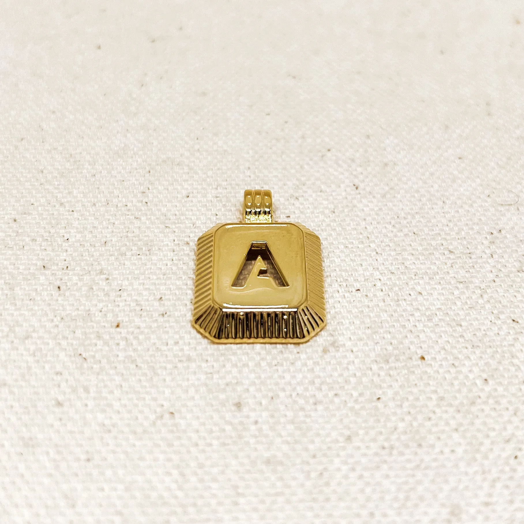 18k Gold Filled Initial Dainty Pendant Letter A
