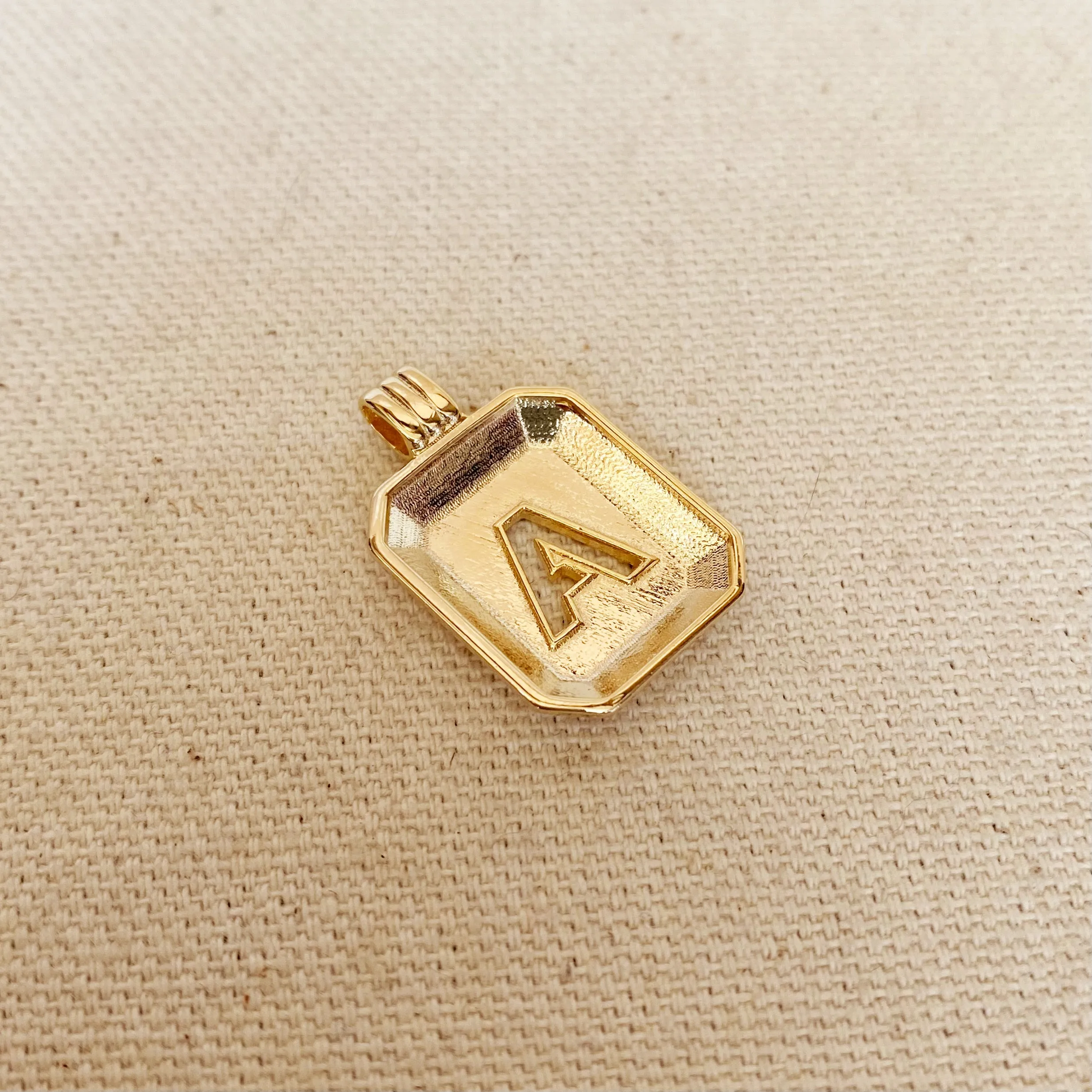 18k Gold Filled Initial Dainty Pendant Letter A