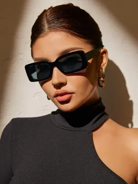1pair Square Frame Sunglasses