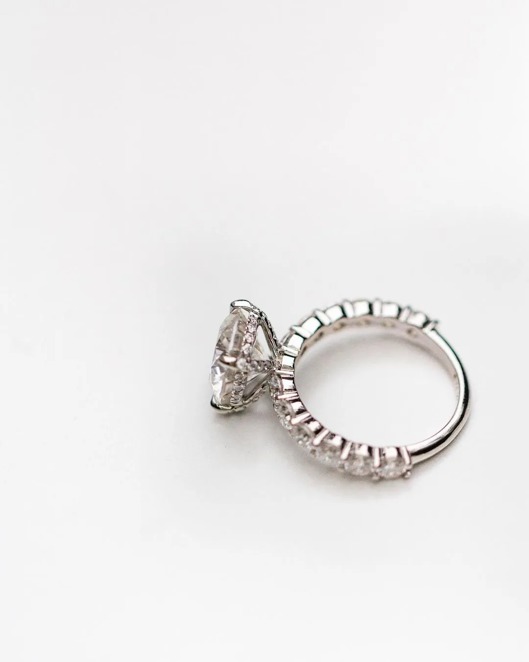 3.5CT Round Cut Moissanite Ring, Round Solitaire Engagement Ring