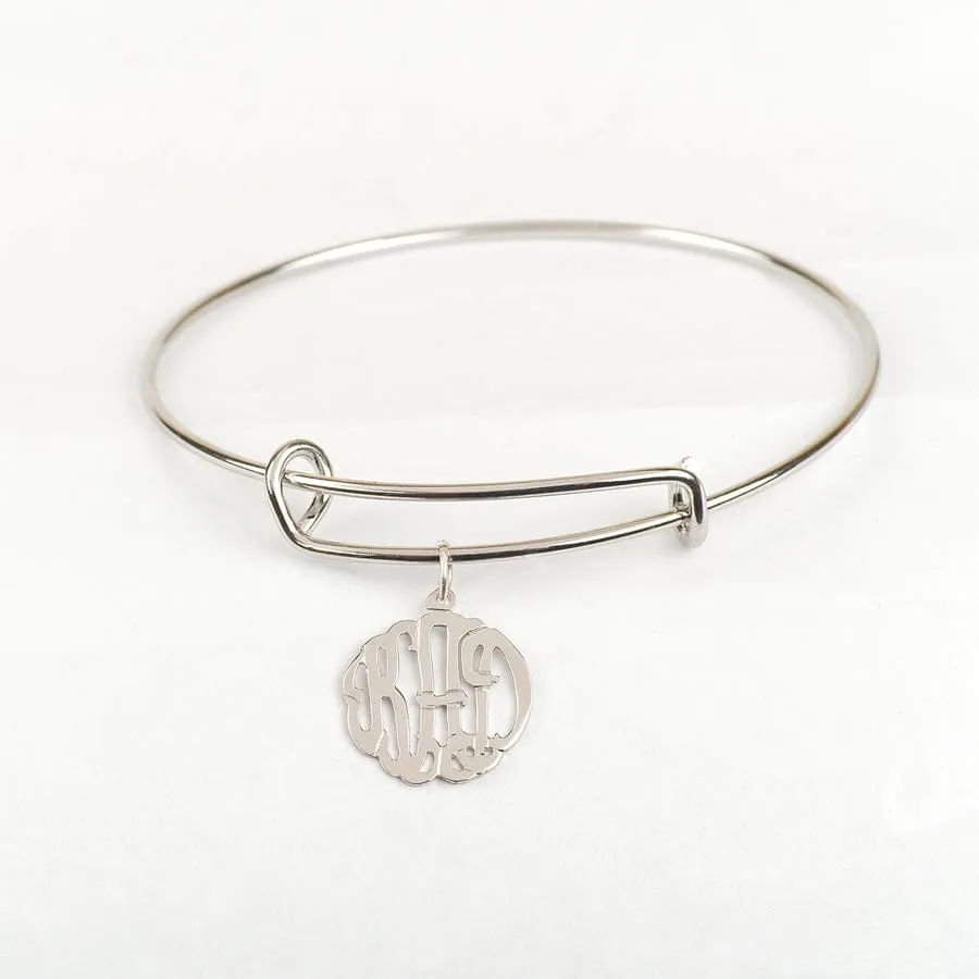 Adjustable Monogram Bangle
