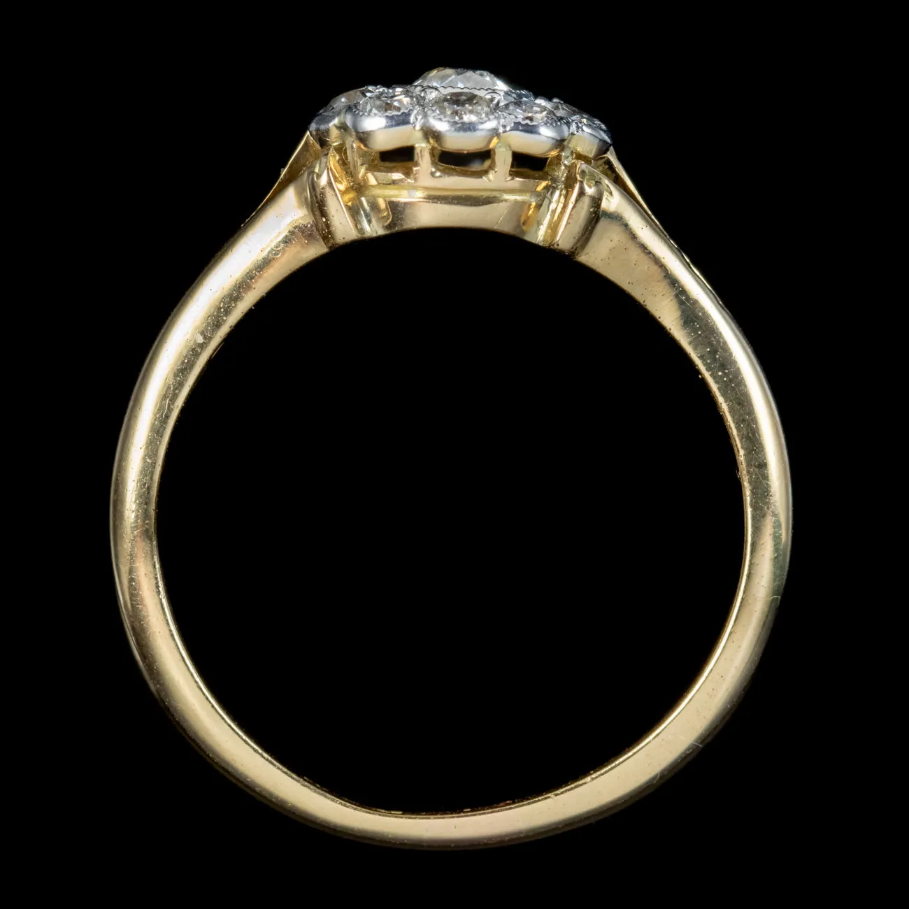 Antique Edwardian Diamond Daisy Cluster Ring 1ct Diamond Circa 1905