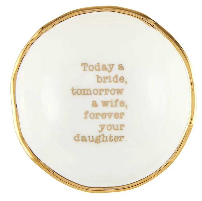 Bridal Gold Edge Jewelry Dish