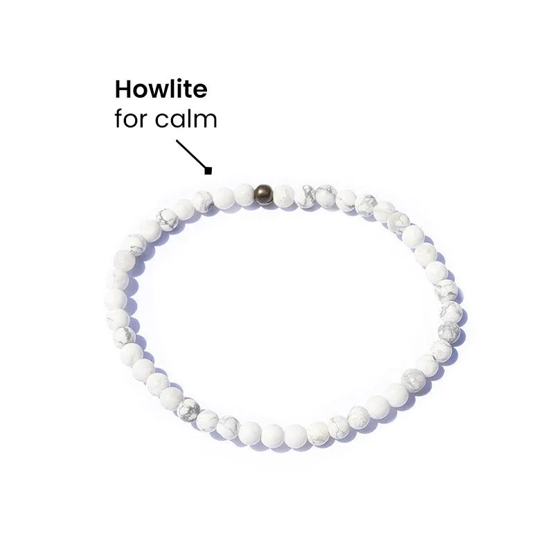 Calm Matte Howlite Delicate Bracelet