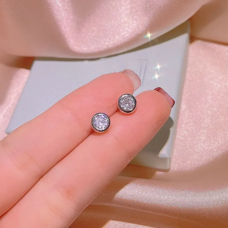 Classic Women's Zircon Jewelry Three-Piece Set