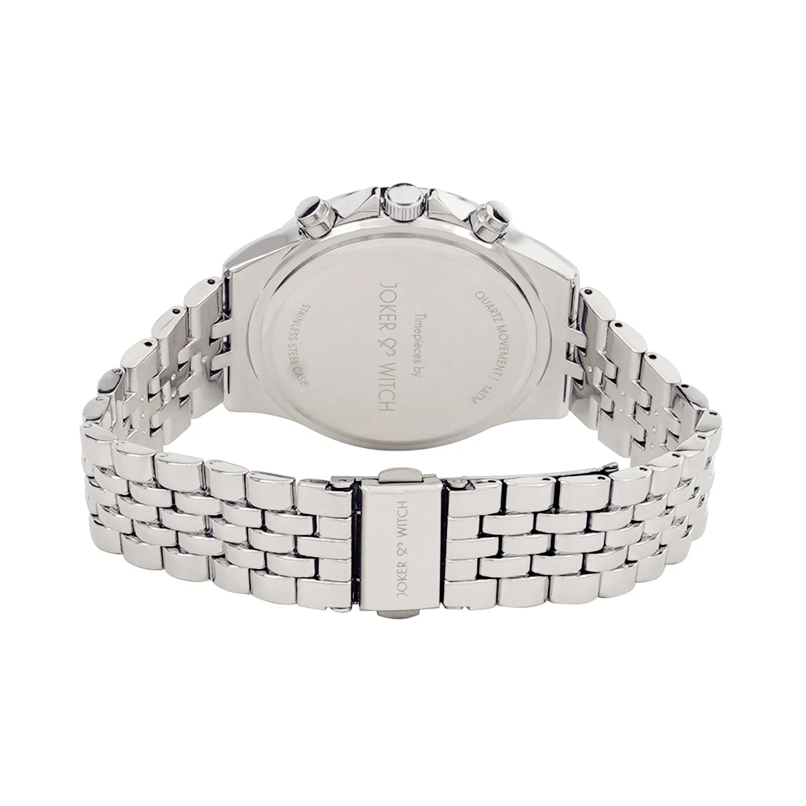 Connery Blue Dial Silver Metallic Strap Watch
