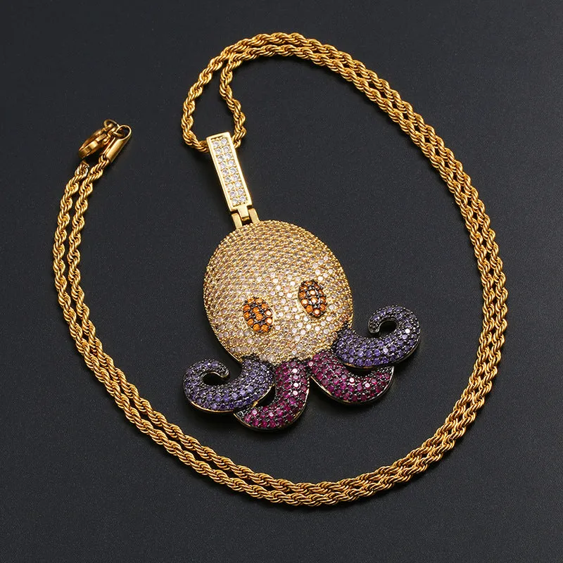 Cute Small Octopus Pendant