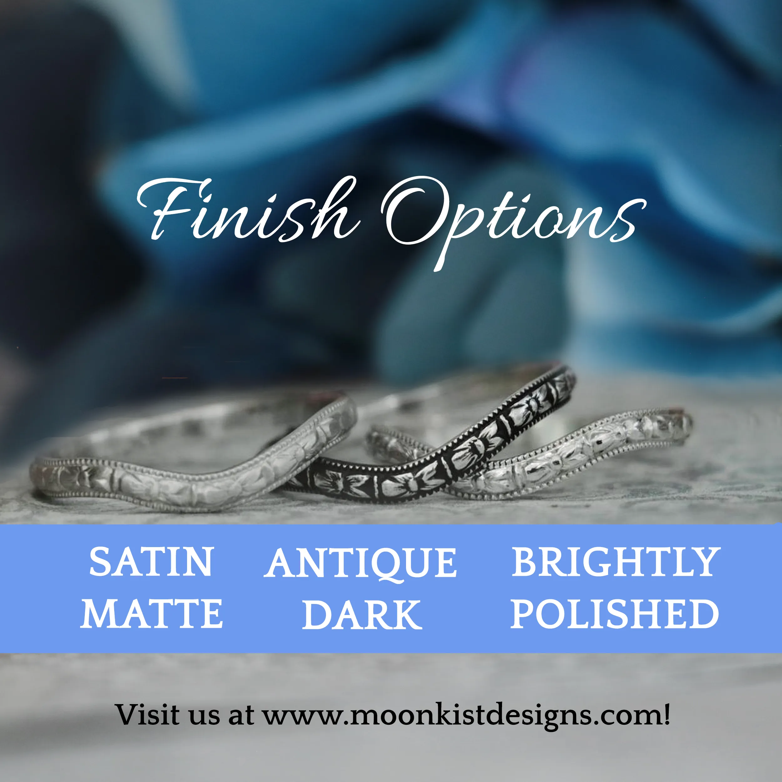 Dainty Silver Blue Gemstone Textured Bar Necklace | Moonkist Designs
