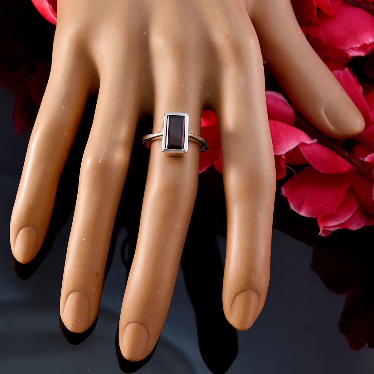 Exporter Gemstones Garnet 925 Sterling Silver Rings Catbird Jewelry
