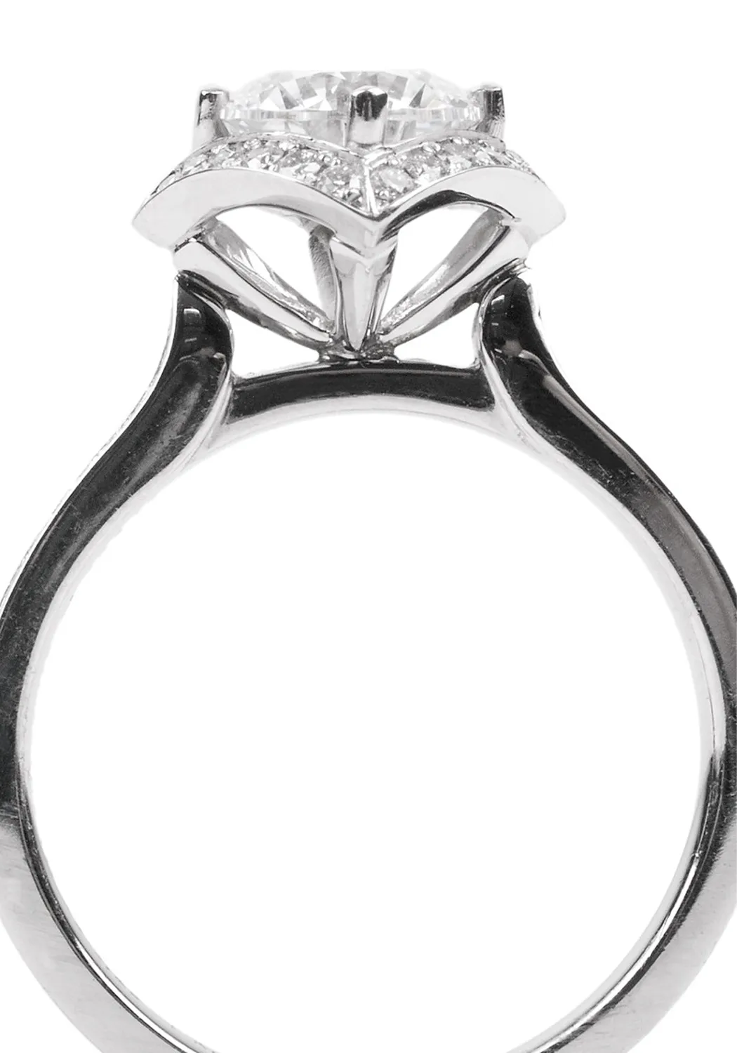 Furrer Jacot Lucienne Platinum Semi-Mount Diamond Ring