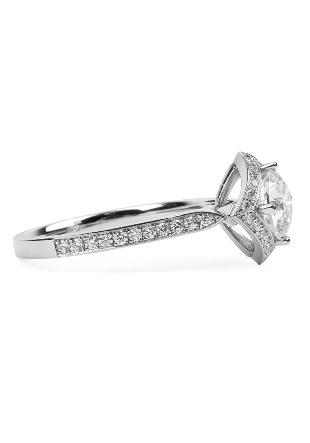Furrer Jacot Lucienne Platinum Semi-Mount Diamond Ring
