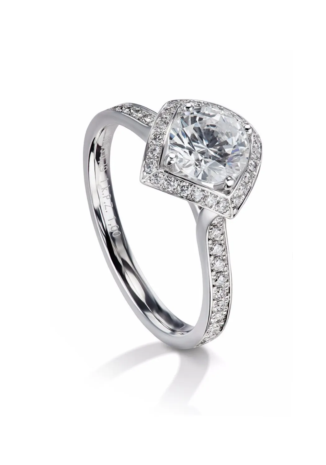 Furrer Jacot Lucienne Platinum Semi-Mount Diamond Ring