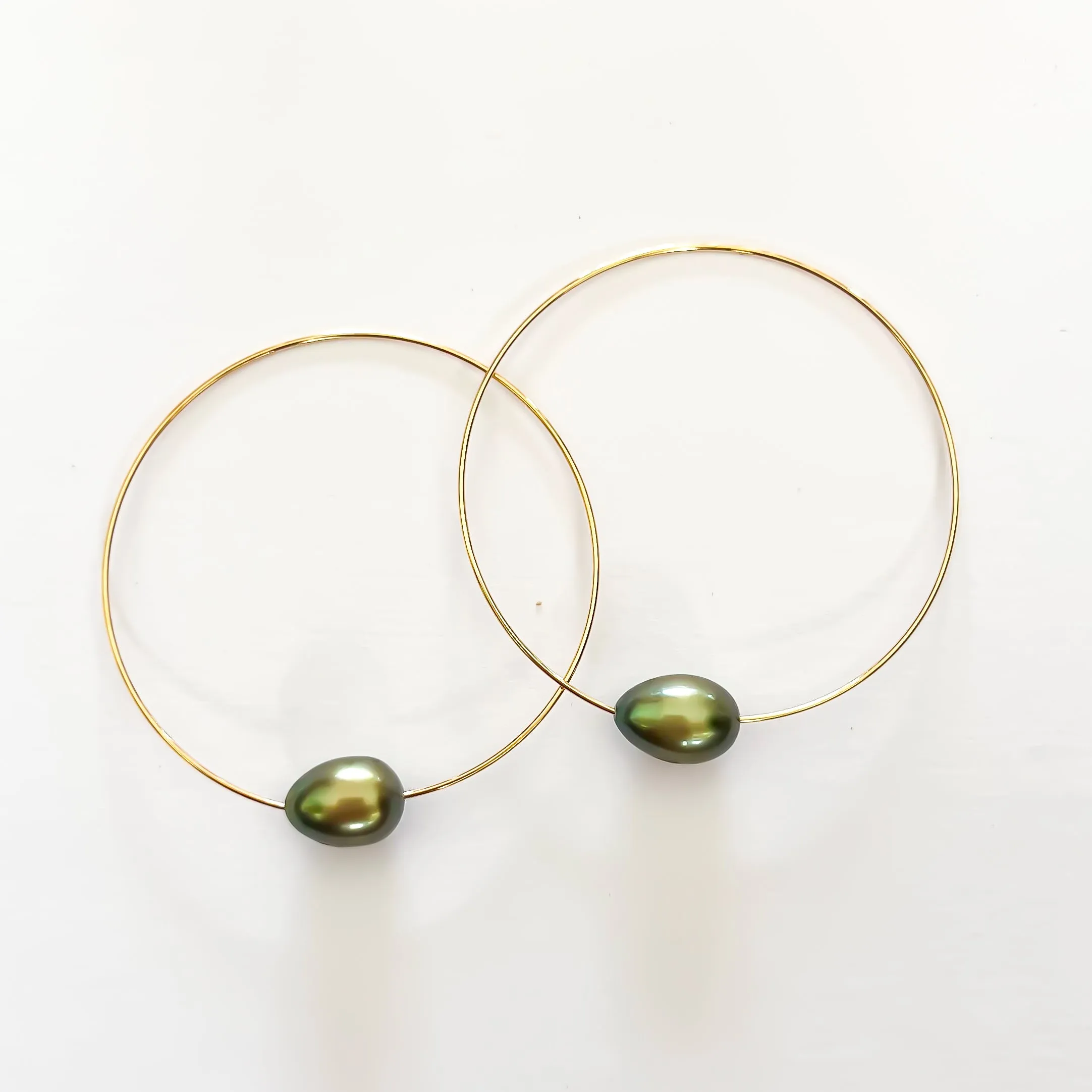 Gold Hula Hoop Earrings