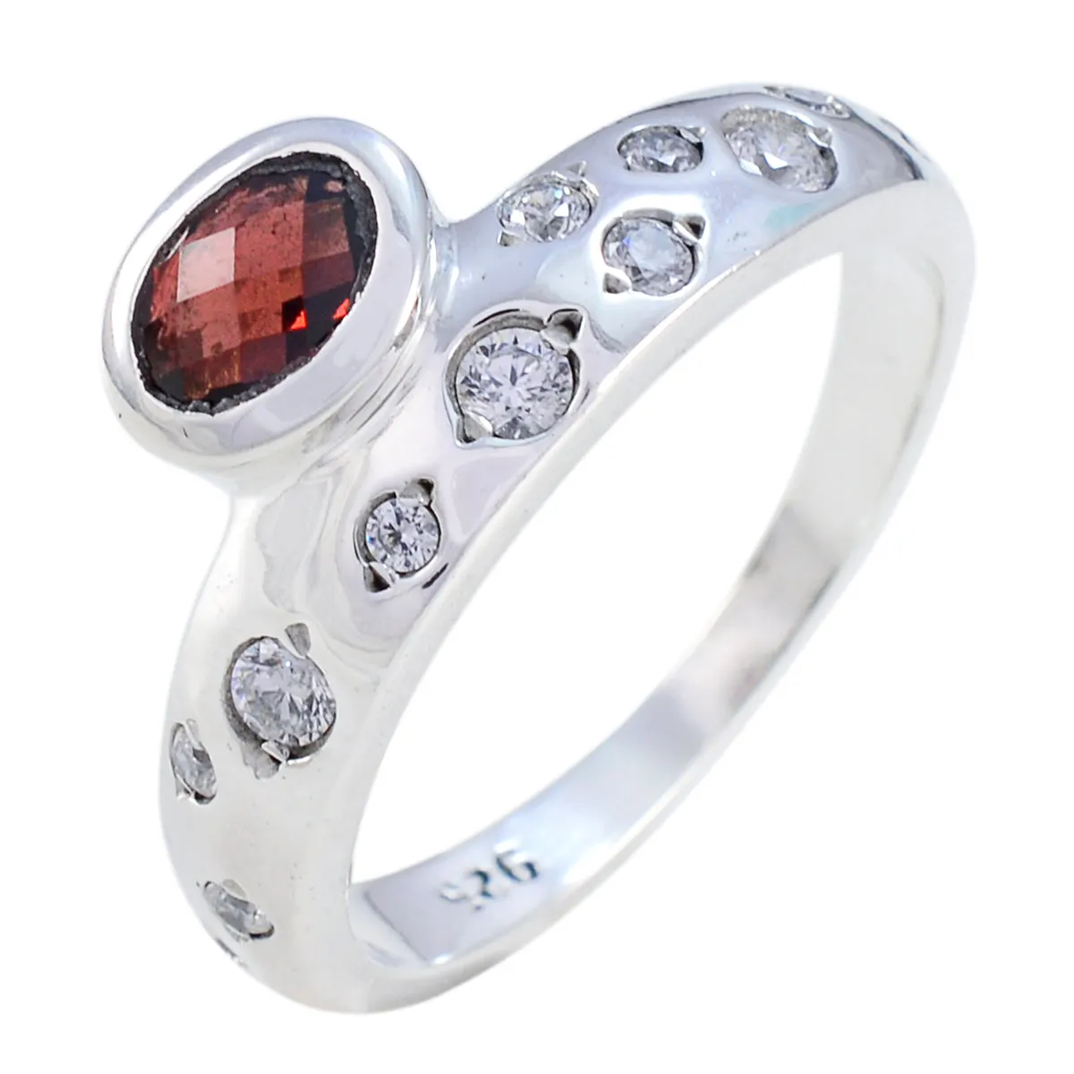 Gorgeous Stone Garnet 925 Sterling Silver Rings Fashion Jewelry Online