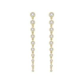 Graduated Diamond Dangle Earrings