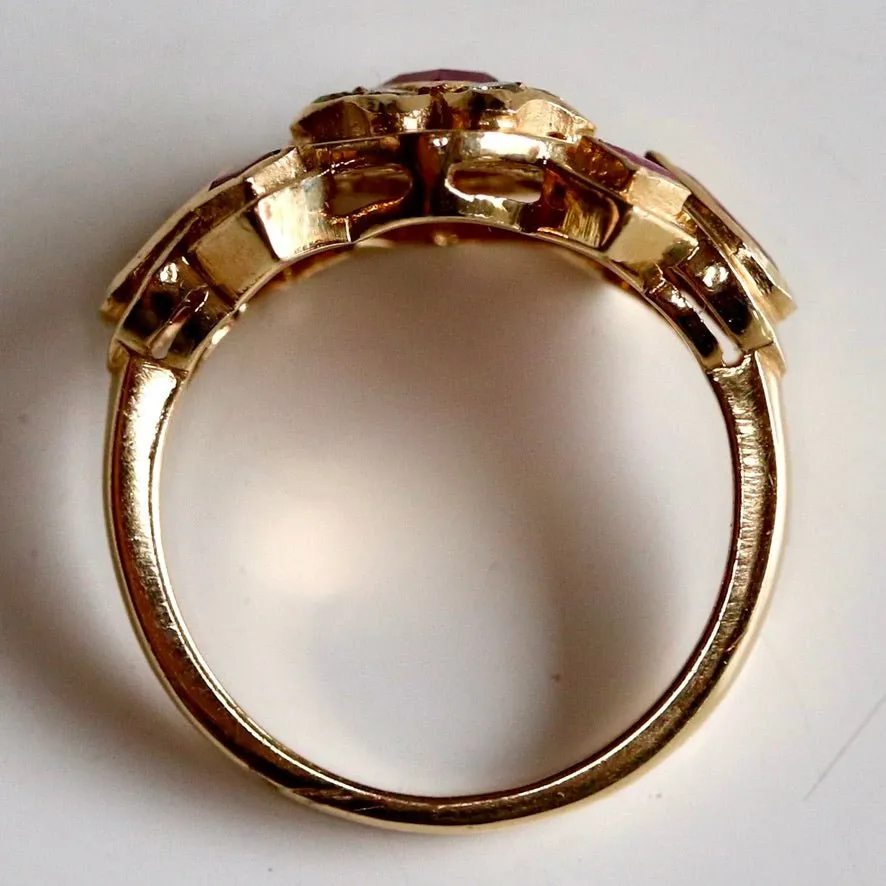 Grand Central 14k Gold, Ruby and Diamond Ring