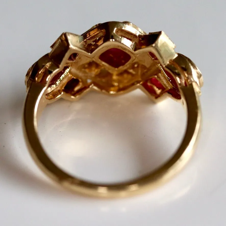 Grand Central 14k Gold, Ruby and Diamond Ring