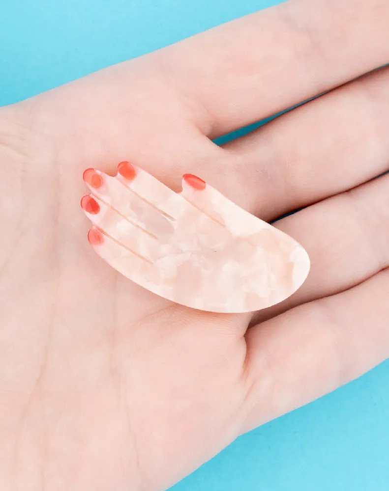 HAND HAIR CLIP - WHITE