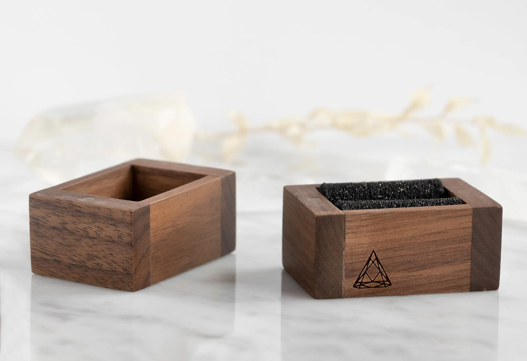Handcrafted Black Walnut Ring Box