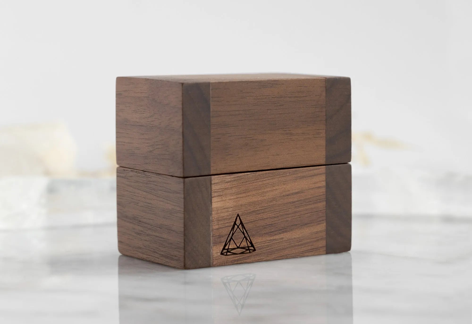 Handcrafted Black Walnut Ring Box