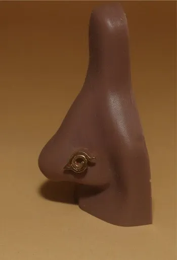 Hidden Leaf Nose Stud Piercing Jewelry