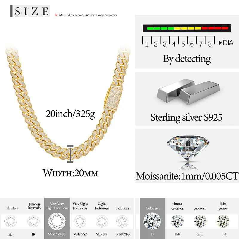 Iced Out Cuban Chain Necklace and Bracelet