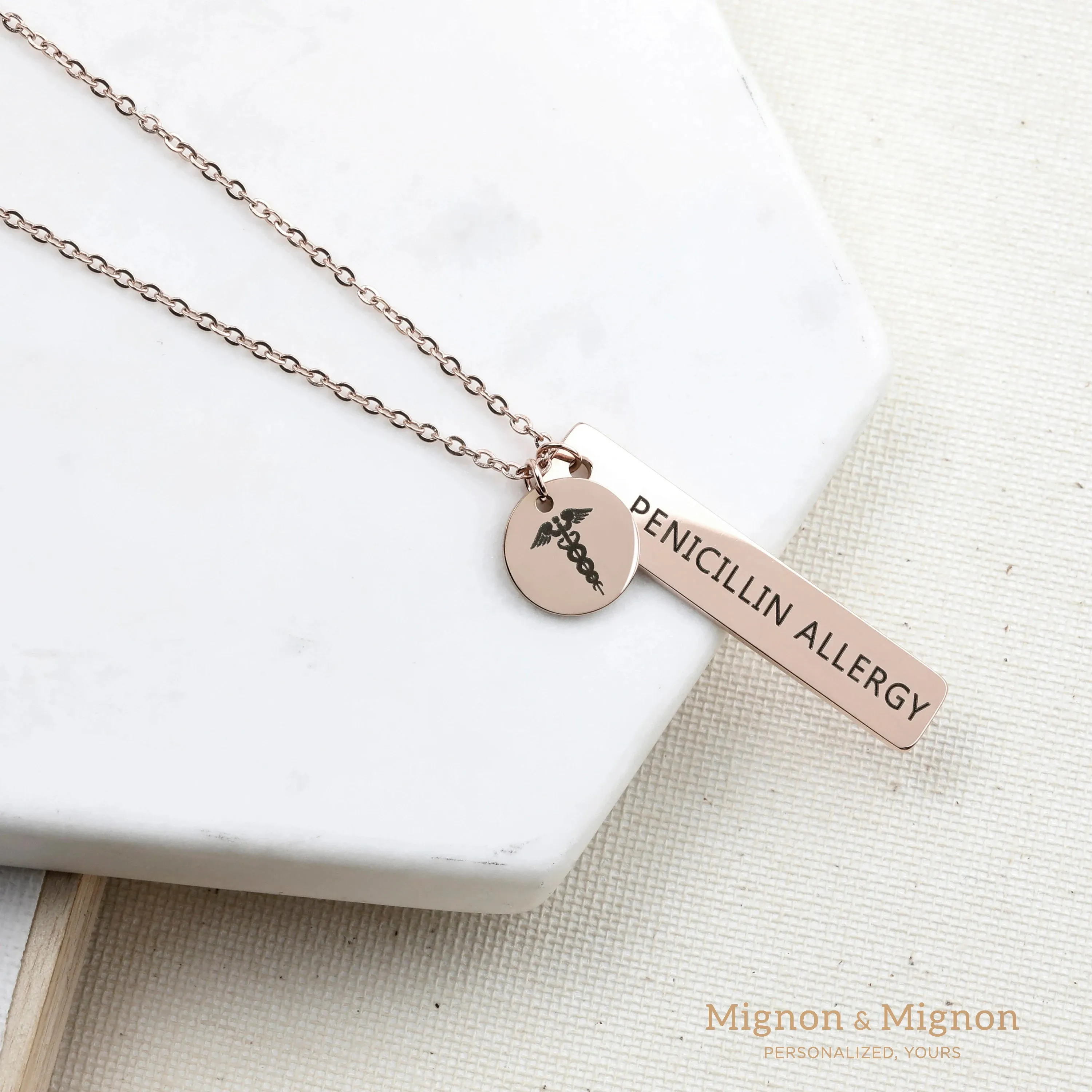 Medical Alert Personalized Necklace