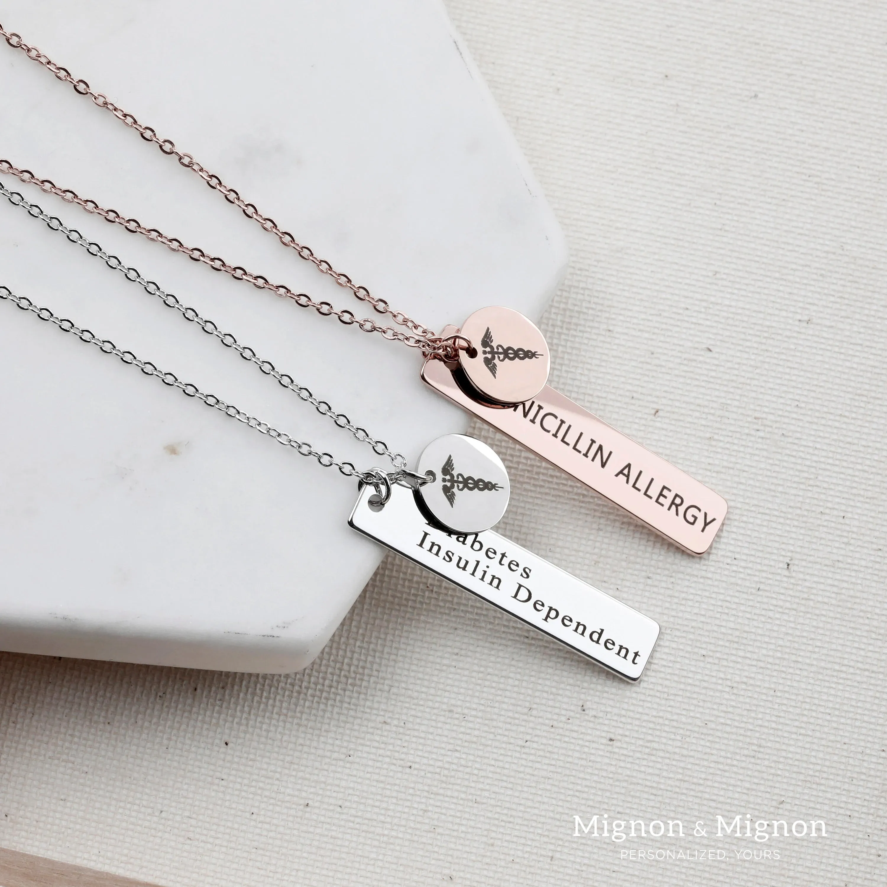 Medical Alert Personalized Necklace