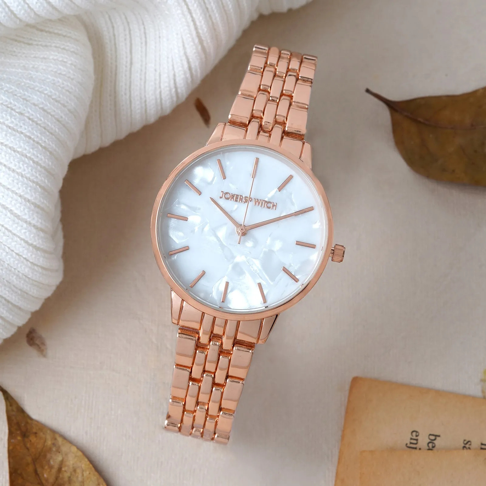 Mini Nebula White Dial Rose Gold Watch