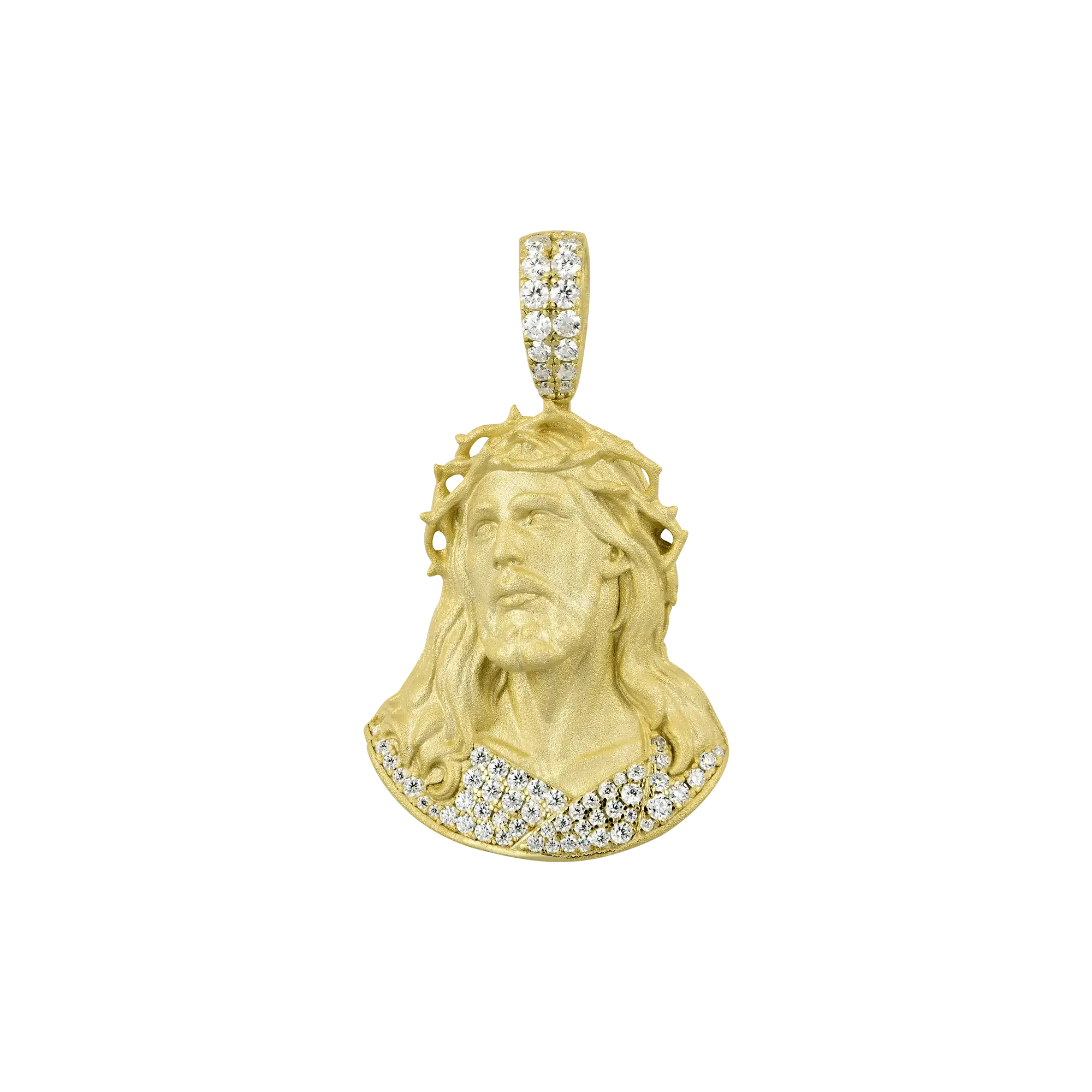 Moissanite Crucifix Pendant