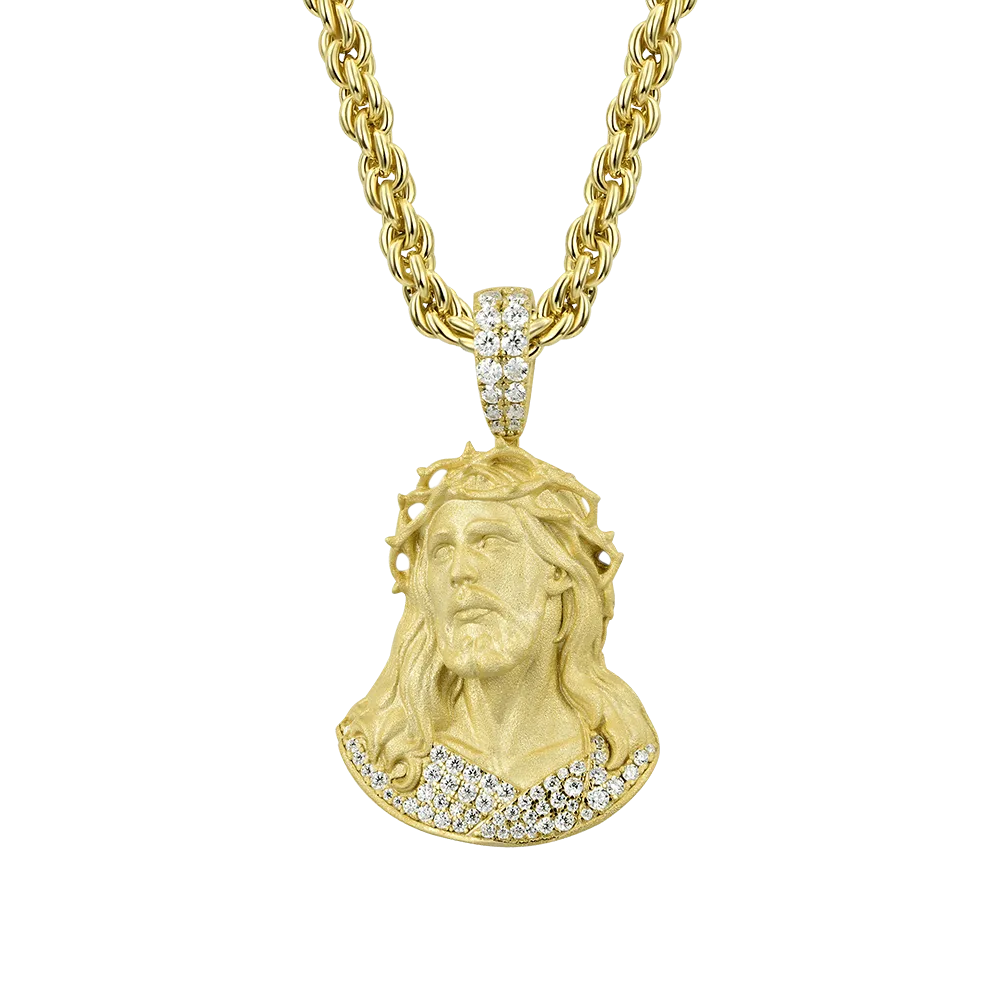 Moissanite Crucifix Pendant