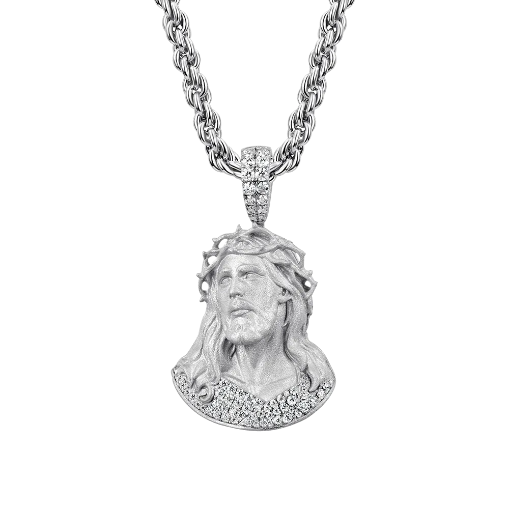 Moissanite Crucifix Pendant