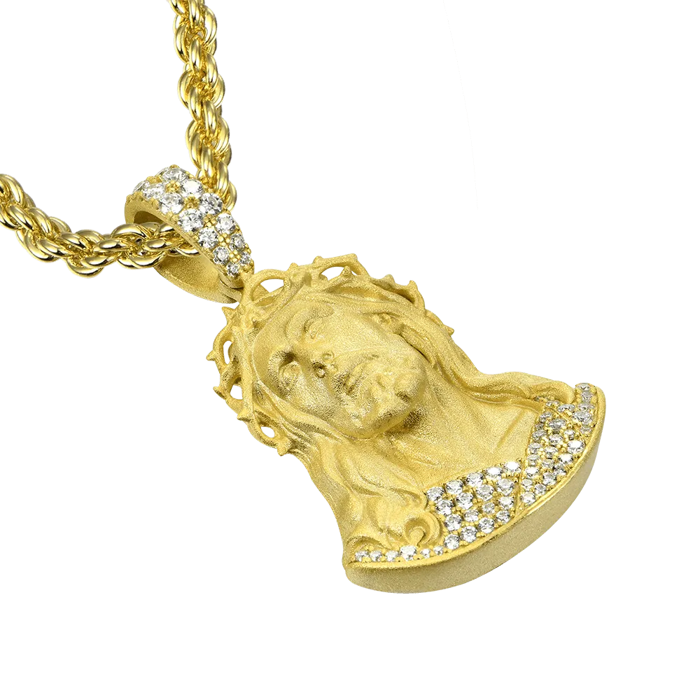 Moissanite Crucifix Pendant