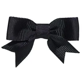 No Slippy Hair Clippy Emily Grosgrain Baby Bow Black