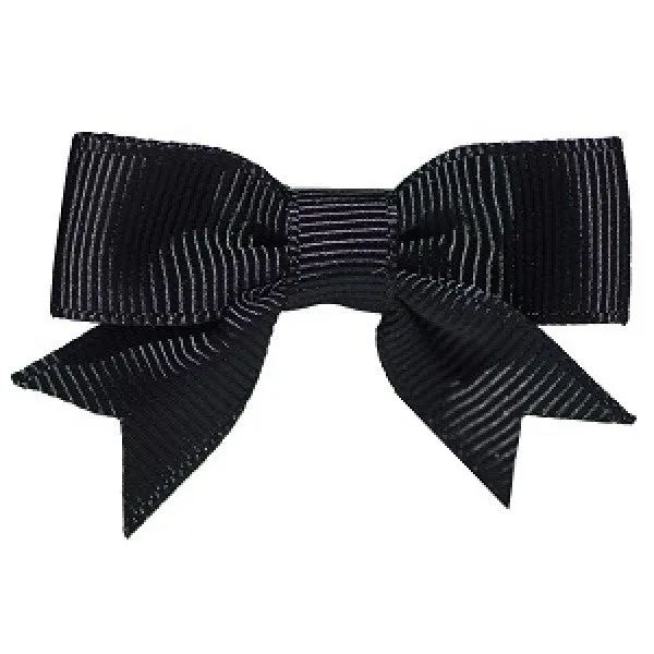No Slippy Hair Clippy Emily Grosgrain Baby Bow Black
