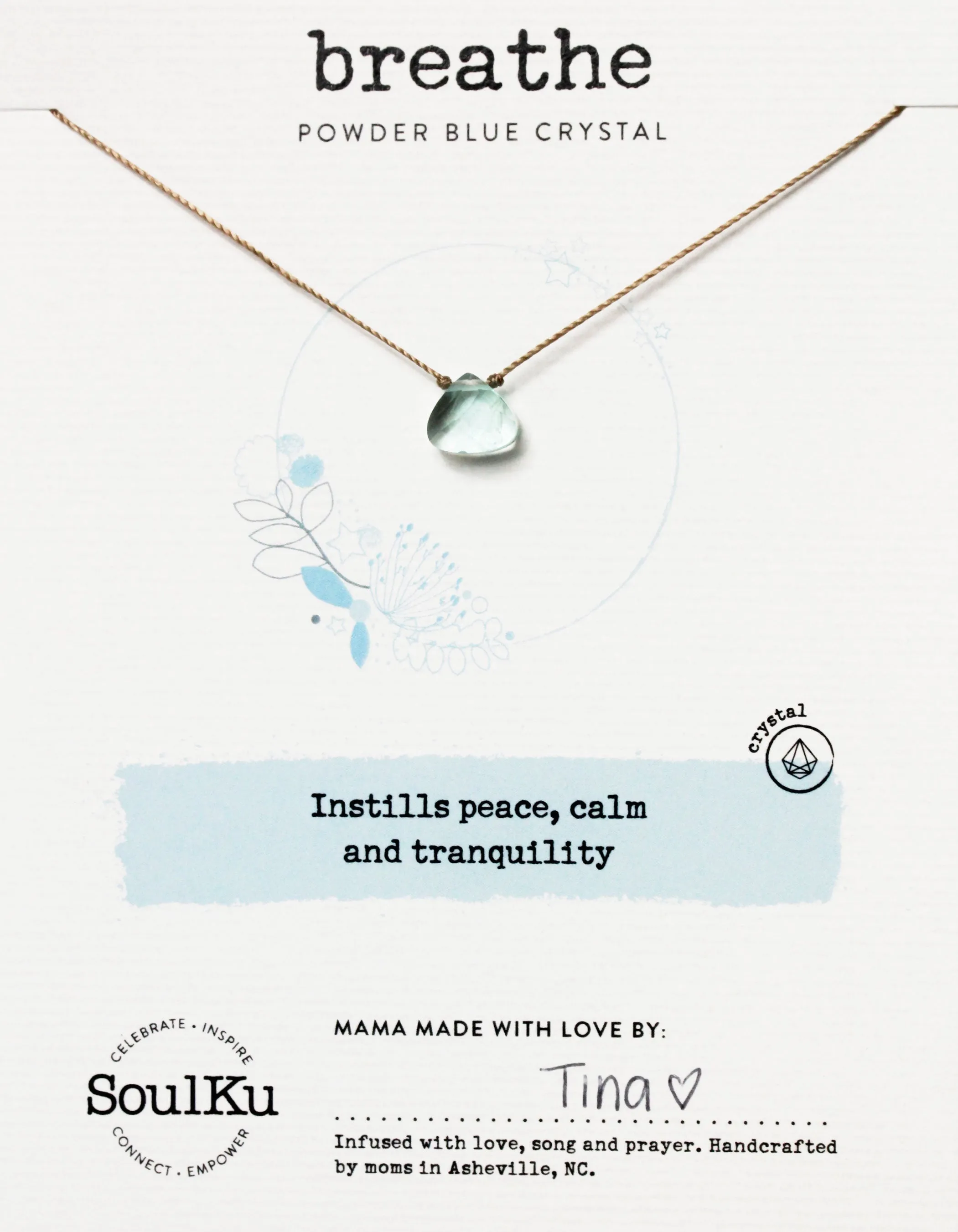 Powder Blue Soul Shine Necklace for Breathe
