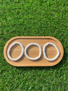 Puka shell disc bracelet!