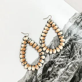 Ravenas Clay Open Teardrop Earrings in Ivory