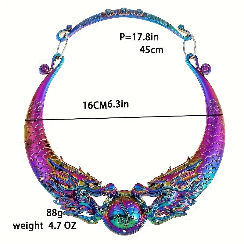 Retro Dragon-Shaped Punk Necklace - An Ethnic Style Clothing Accessory with Exaggerated Collar