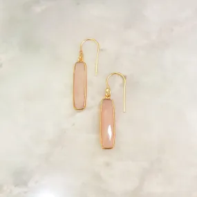 Rose Quartz Single Drop Hook Earrings