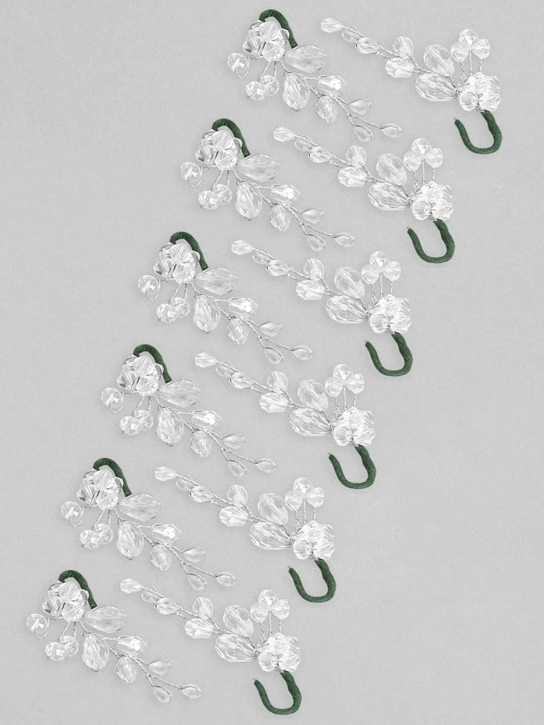 Rubans Crystal studded silver hair vine accessories