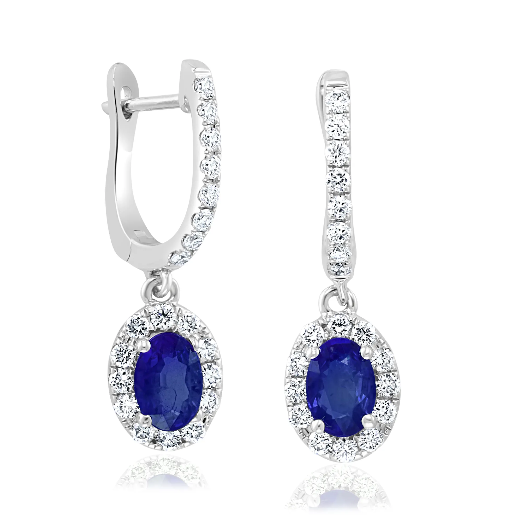 Sapphire and Diamond Earrings
