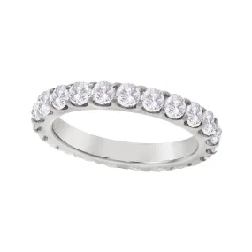 Shared Prong Round Diamond Eternity Wedding Band 2.5