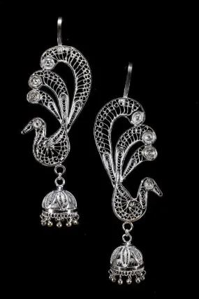 Silver Linings "Morni" Silver Filigree Handmade Cuff Jhumkas