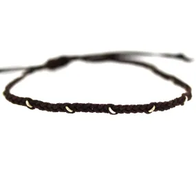 Silver Ring Macrame Bracelet