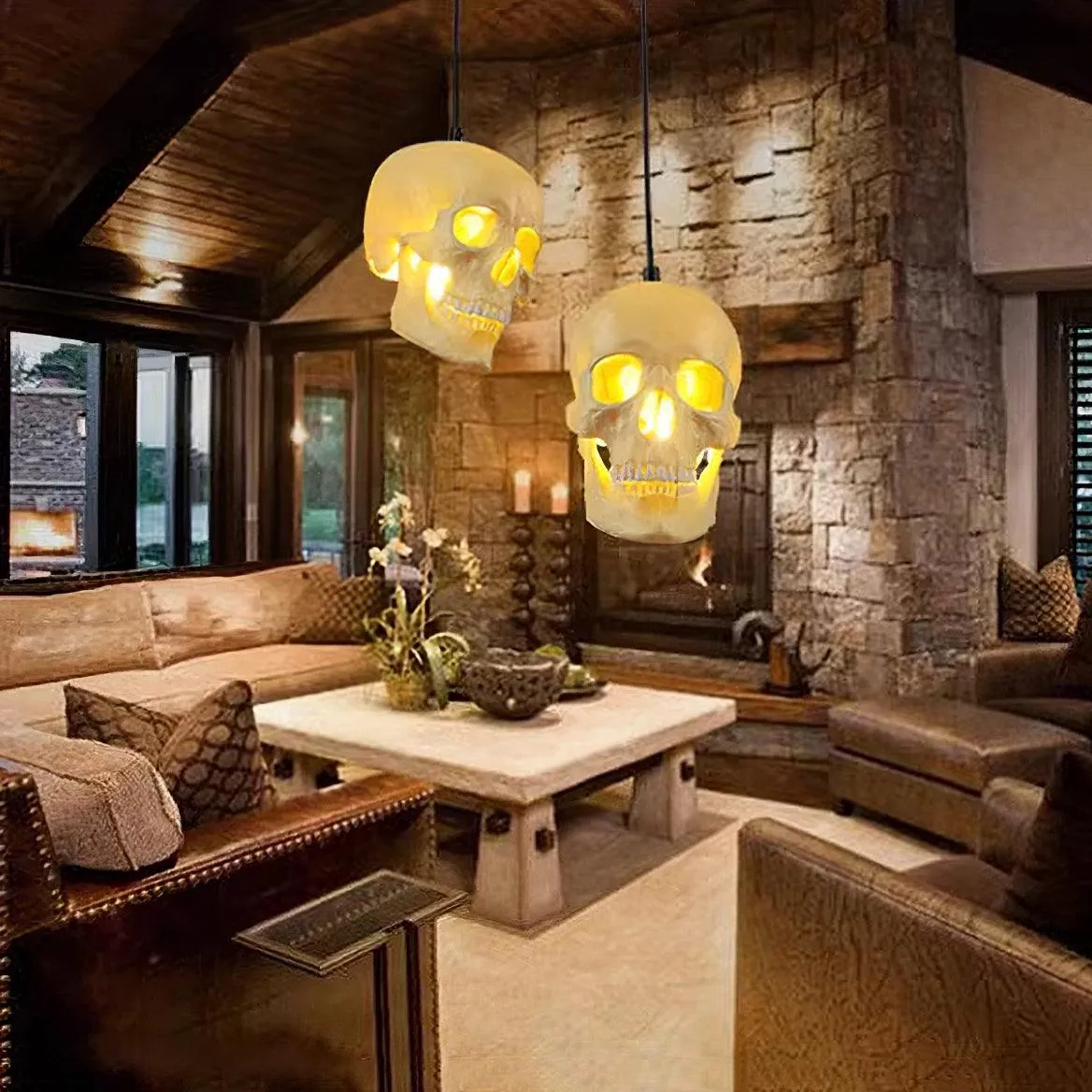 Skull Pendant Light