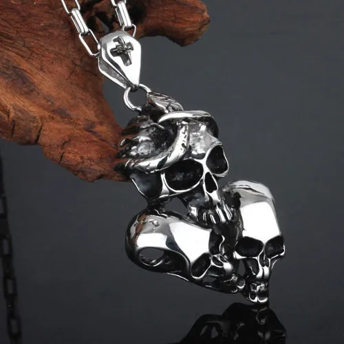 Skulls Enamel Pendants