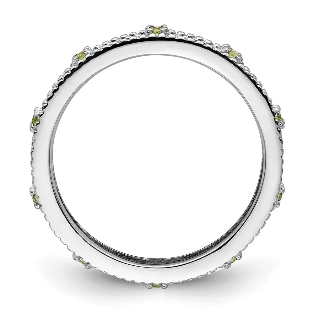Stackable Expressions Peridot Ring in Sterling Silver