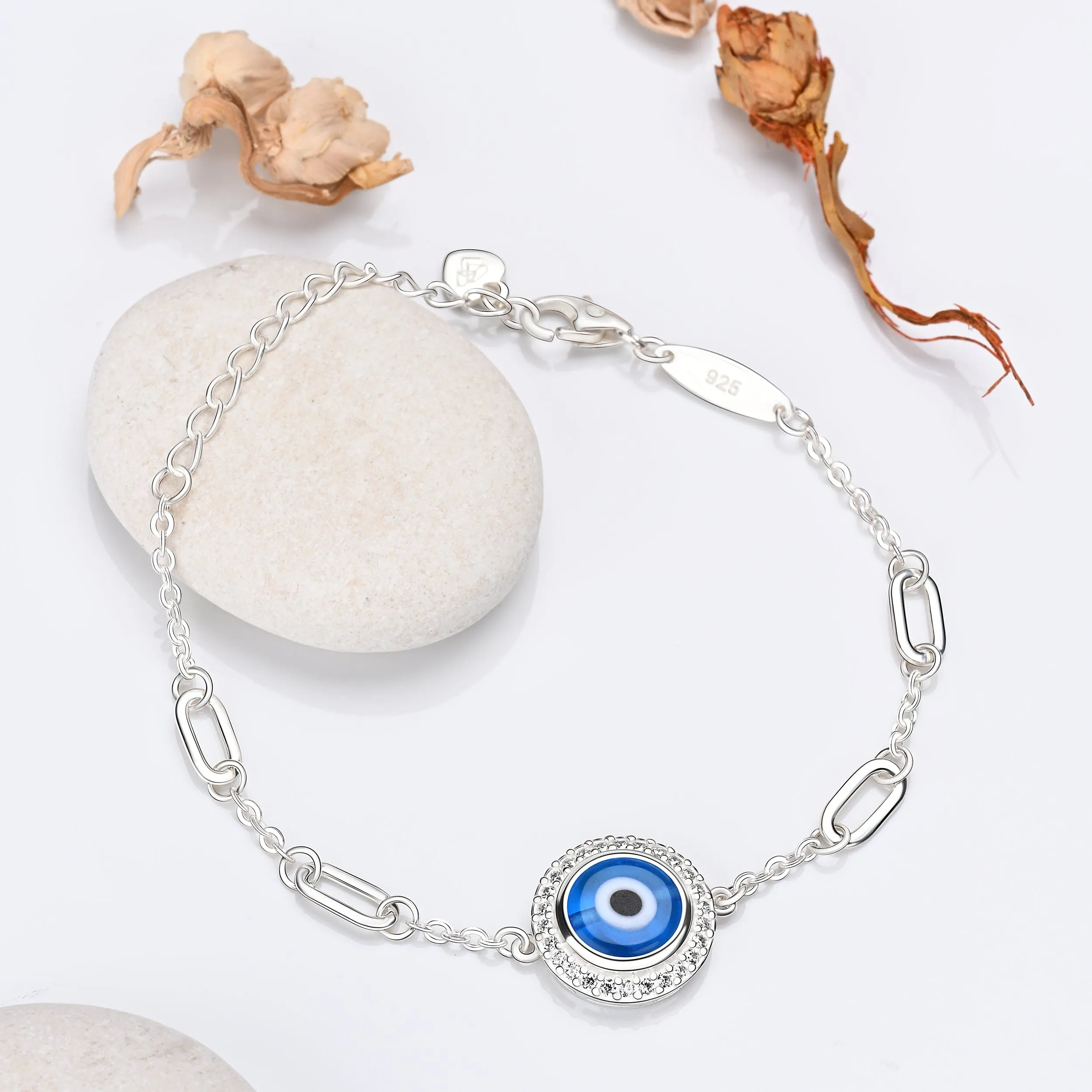 Sterling Silver Evil Eye Bracelet Third Eye Bracelet